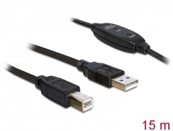 82734 Delock Kabel USB 2.0 A > B Stecker / Stecker aktiv 15 m