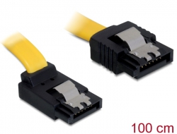 82815 Delock Cable SATA 6 Gb/s up/straight metal 100 cm