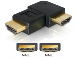 65080 Delock Adapter HDMI Stecker > HDMI Stecker 90° links