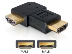 65081 Delock Adapter HDMI male > HDMI male 90° right