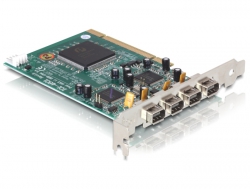 89138 Delock PCI Card > Dual Channel FireWire A 4 port (IEEE 1394a)