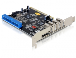 89140 Delock PCI card combo USB2.0/eSATA/ATA