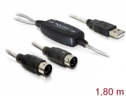 61640 Delock Kabel USB 2.0 >  Midi samec/samec
