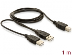 82394 Delock Kabel USB 2.0-B > USB-A Strom + Strom/Daten