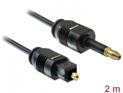 82876 Delock Standard Toslink-kabel, hane > Toslink mini 3,5 mm, hane 2 m