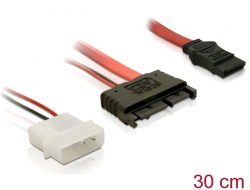 84383 Delock Cable Micro SATA male + 2Pin Power > SATA