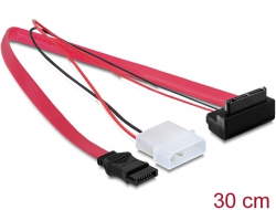 83090 Delock Cable Micro SATA female down angled > 2 pin power 5 V + SATA
