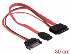 83120 Delock Kabel Micro SATA Buchse + SATA Power > SATA 7 Pin