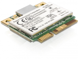 95899 Delock Mini PCI Express WLAN PCIe half size 2 T 2 R 300 Mbps 