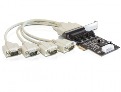 89306 Delock PCI Express Kartica na 4 serijska priključka s električnim napajanjem