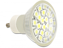 46280 Delock Lighting GU10 LED Leuchtmittel 24x SMD kaltweiß 3,5W Glasabdeckung