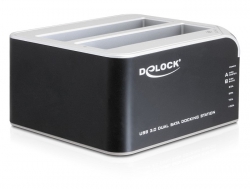 61942 Delock Dual Docking Station SATA HDD > USB 3.0 with Clone Function