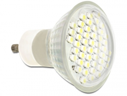 46282 Delock Lighting GU10 LED Leuchtmittel 48x SMD kaltweiß 3,0W Glasabdeckung