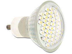 46283 Delock Lighting GU10 LED Leuchtmittel 48x SMD warmweiß 3,0W Glasabdeckung