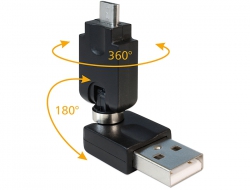 65383 Delock Rotation adapter USB 2.0-A male > USB micro-B male