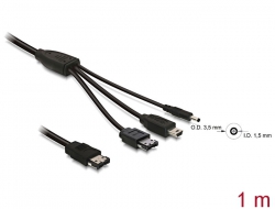82467 Delock Kabel eSATAp 5V > eSATA/mini USB/DC   1m