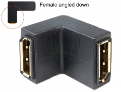 65385 Delock Adapter DisplayPort female > DisplayPort female angled down