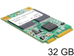 54408 Delock MiniPCIe Speicher Industrie mSATA full size SLC 32 GB