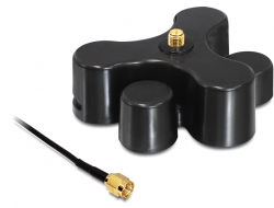 88439 Delock Antenna base RP-SMA jack to RP-SMA plug with conncetion cable RG-174 1 m black