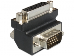 65426 Delock Adapter DVI 24+5 Pin Buchse > VGA 15 Pin Stecker 270° gewinkelt