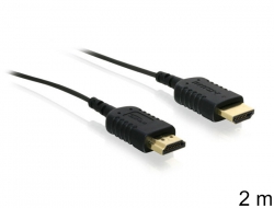 83264  Delock Cable High Speed HDMI with Ethernet A-male / male Slim 2 m