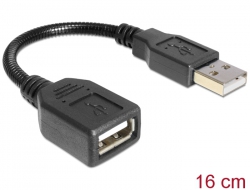 83261 Delock Verlängerungskabel USB 2.0 A/A flexibel (Schwanenhals) 16 cm