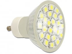 46336 Delock Lighting GU10 LED Leuchtmittel 4,0 W kaltweiß 24 x SMD Glasabdeckung