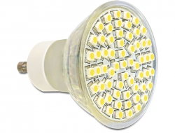 46346 Delock Lighting GU10 LED illuminant 3.6 W warm white 60 x SMD glass cover