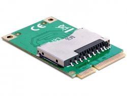 95238 Delock MiniPCIe I/O PCIe full size 1 x fente pour carte de mémoire Secure Digital