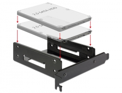 18207 Delock Installation frame for 2 x 2.5″ HDD into the PC slot