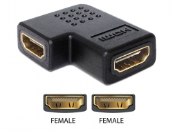 65079 Delock Adapter HDMI female > HDMI female 90° right