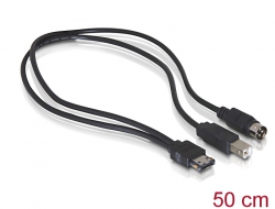82462 Delock Kabel eSATApd 12V > USB-B / MD4 0,5 m