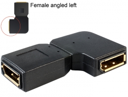 65379 Delock Adapter DisplayPort female > DisplayPort female angled left