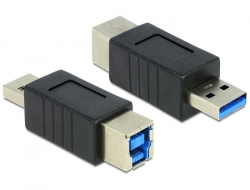 65218 Delock Adapter USB 3.0-A Stecker zu USB 3.0-B Buchse