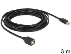 83428 Delock Extension Cable USB 2.0 B male > B female 3 m