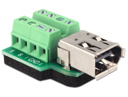 65495 Delock Adapter FireWire A 6 pin female > Terminal block 8 pin