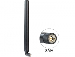 88436 Delock LTE Antenne SMA Stecker 0,1 - 4,5 dBi omnidirektional mit Kippgelenk schwarz