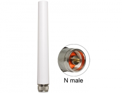 88452 Delock Antenne WLAN 802.11 b/g/n N mâle 2,5 dBi omnidirectionnelle fixe extérieure blanche
