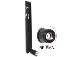 88569 Delock LTE Antenna RP-SMA -0.8 ~ 3.0 dBi Omnidirectional With Flexible Joint 