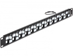 43269 Delock 19" Keystone Patch Panel 24 Port staggered
