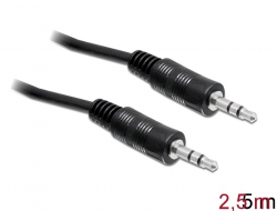 84401  Delock Cable Audio DC jack 3.5 mm male / male 2,5 m