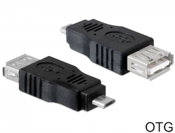 65325 Delock Adapter USB micro-B male > USB 2.0-A female OTG