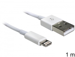 83449 Delock Cable de datos y alimentación USB para IPhone 5 blanco