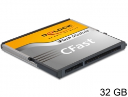 54560 Delock SATA 6 Gb/s CFast Flash Card 32 GB erweiterter Temperaturbereich