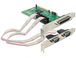 89004 Delock PCI Card to 2 x Serial RS-232 + 1 x Parallel IEEE1284