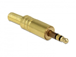 65530 Delock Stereo plug 3.5 mm stereo with bend protection soldering version