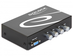 87636 Delock VGA Switch 4-portový s Audio, manuální