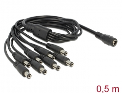 83447 Delock Cable DC Splitter 5.5 x 2.1 mm 1 x female > 8 x male