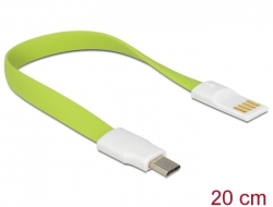 83486 Delock Kabel USB 2.0 Stecker > Micro USB Stecker  20 cm grün