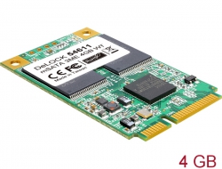 54611 Delock mSATA 6 Gb/s Flash Module 4 GB wide temperature range